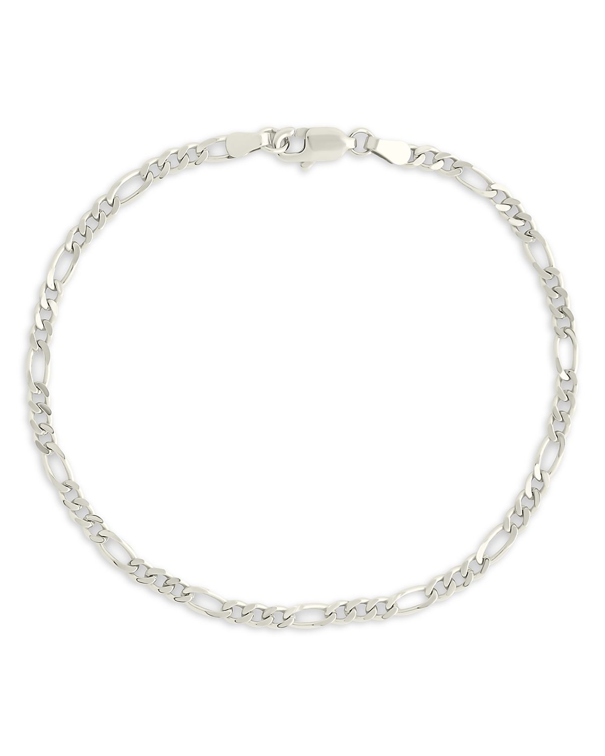 Sterling Forever Figaro Chain Bracelet