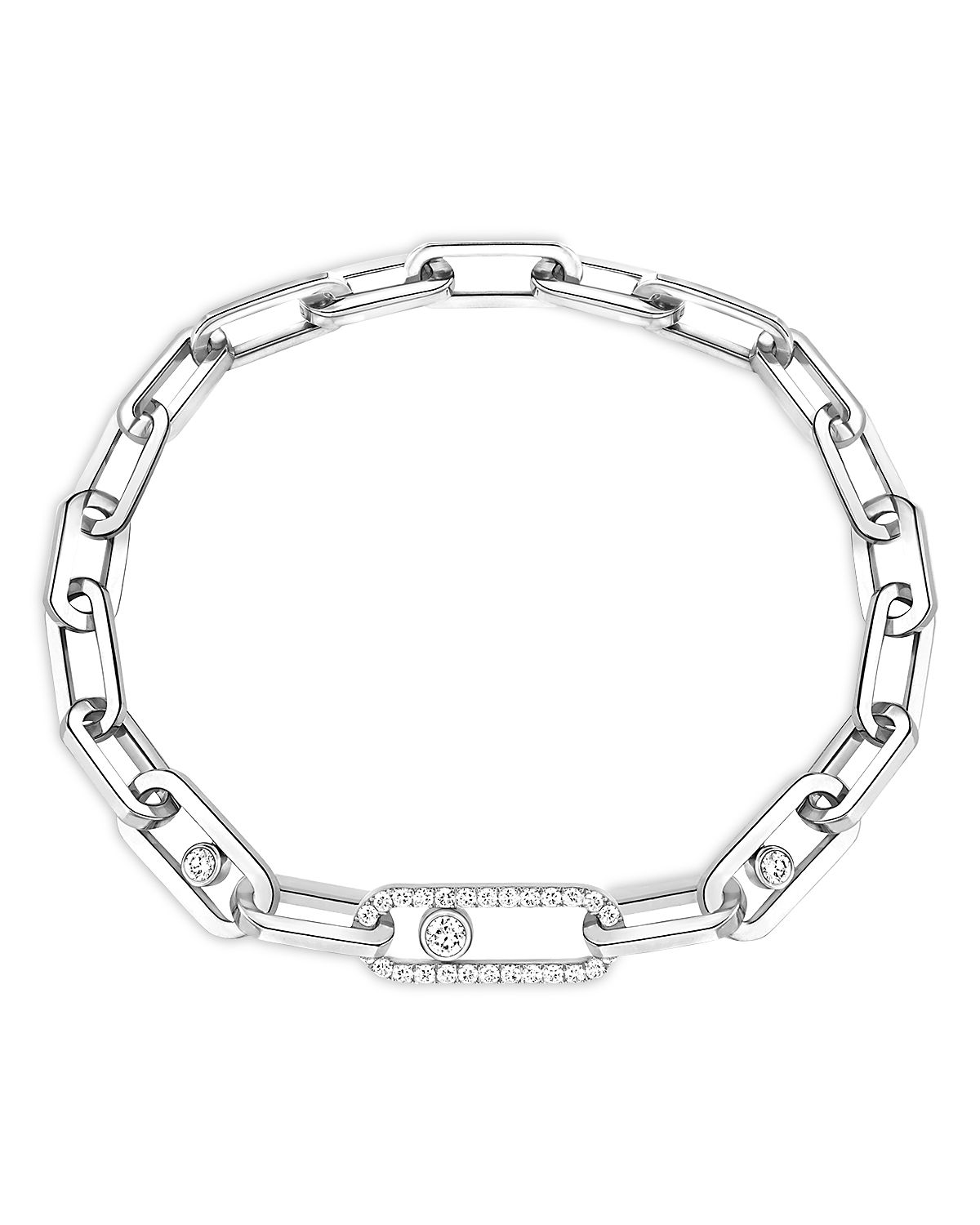 Messika 18K Yellow Gold Move Link Diamond Curb Chain Bracelet