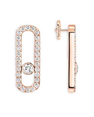 18K Gold Move Uno Diamond Pav&eacute; Oval Statement Earrings