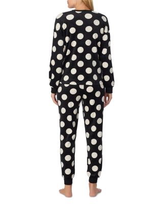 Dot Print Long Pajama Set