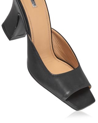 Women's Leather Mule Sandals