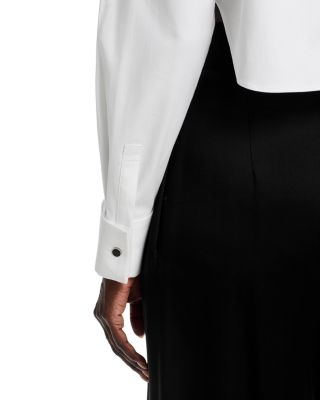 Nic Cropped Tuxedo Shirt