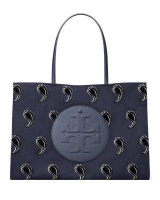 Ella Navy Pajama Print Polyester Tote Bag 