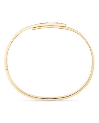18K Gold Move Noa Diamond Cisel&eacute; Textured Bangle Bracelet