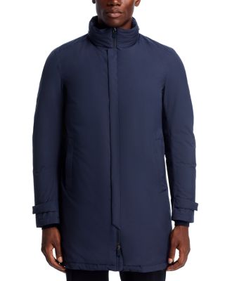 Functional Wardrobe Waterproof Down Overcoat with Hidden Hood