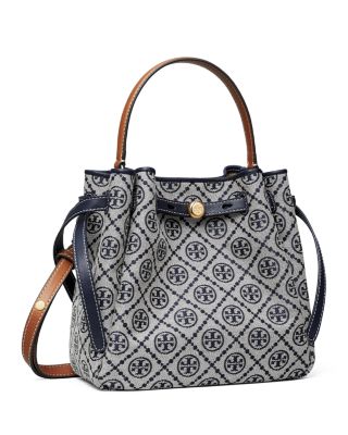 Romy T Monogram Bucket Bag