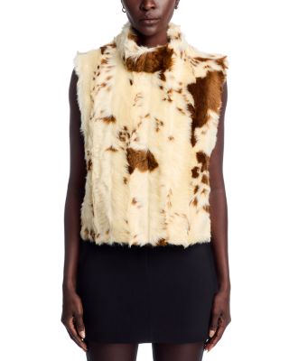 Wynn Printed Faux Fur Vest