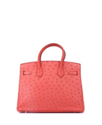  Birkin 30 Handbag Pink Ostrich with Palladium Hardware