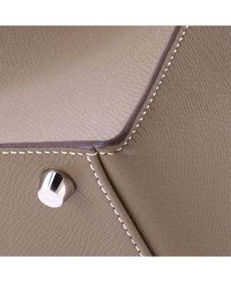  Kelly 32 Handbag Grey Epsom with Palladium Hardware