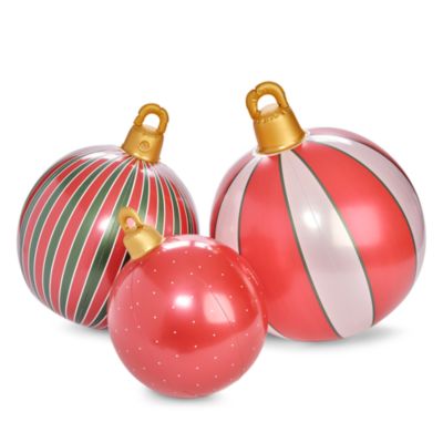 Light Up Inflatable Ornaments, Set of 3