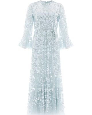 Snowdrop 3/4 Sleeve Crew Neck Ankle Gown