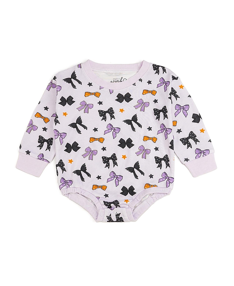 Sweet Wink Girls' Spooky Bows Halloween Long Sleeve Romper - Baby In Multi