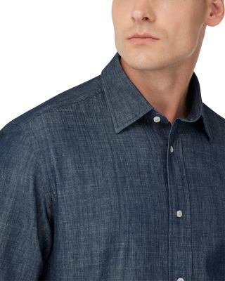 Denim Long Sleeve Button Front Shirt