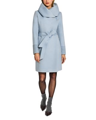 Mid Length Hooded Wrap Coat