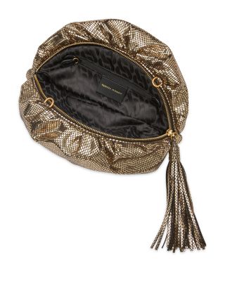 Small Ruched Gold Clutch