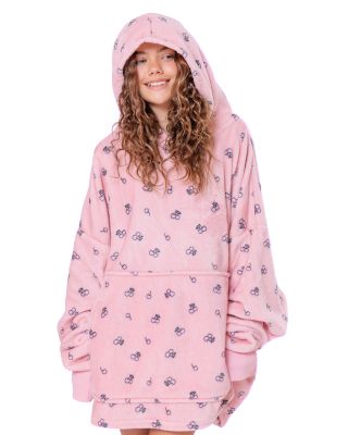 Girls' Cherry Print Pullover Oversized Hoodie - Big Kid