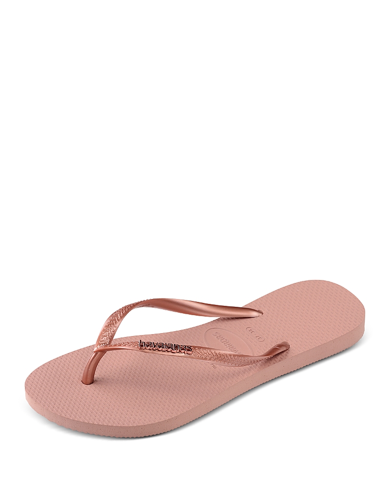 Havaianas Women's Slim Logo Flip Flop Sandals In Pink