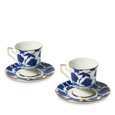 Wildbird Espresso Cup & Saucer Plate, Set of 2