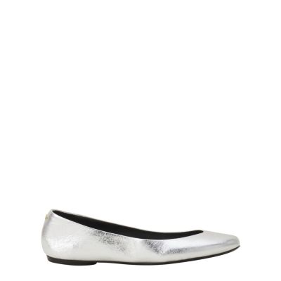  Women's The Ballerina Flat In Metallic Leather