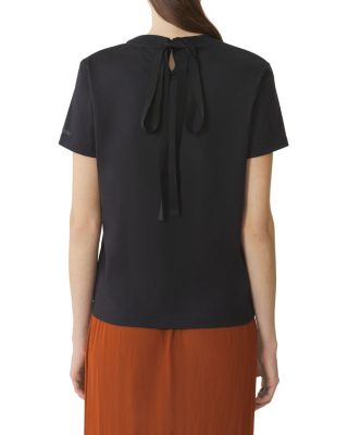  Cotton T-Shirt with Ribbon Detail