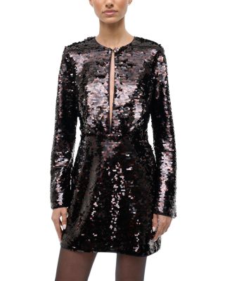 Fifi Sequined Front Slit Dress
