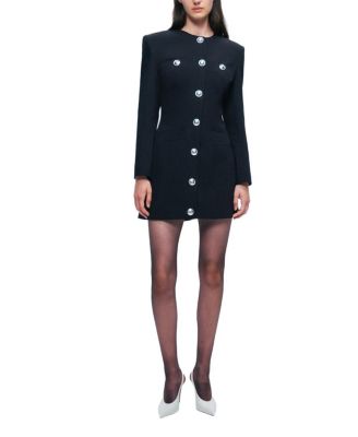 Padded Shoulder Mini Dress