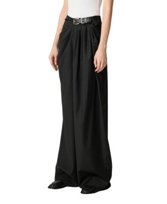  Double-Buckle High-Waist Pants