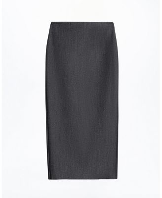 Back Slit Tailored Maxi Skirt