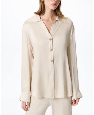  Belted Shirt with Statement Buttons