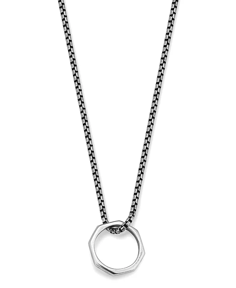 Oradina Sterling Silver Bolt Pendant Necklace