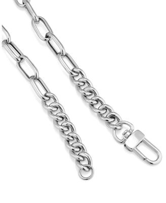 Sterling Silver Curb Clip Link Connector Clasp Bracelet