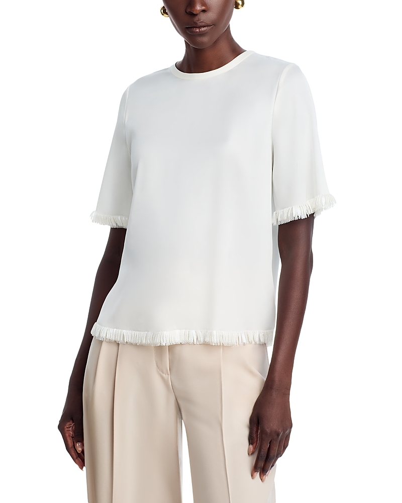 Kobi Halperin Leo Silk Blend Sequin Fringe Top