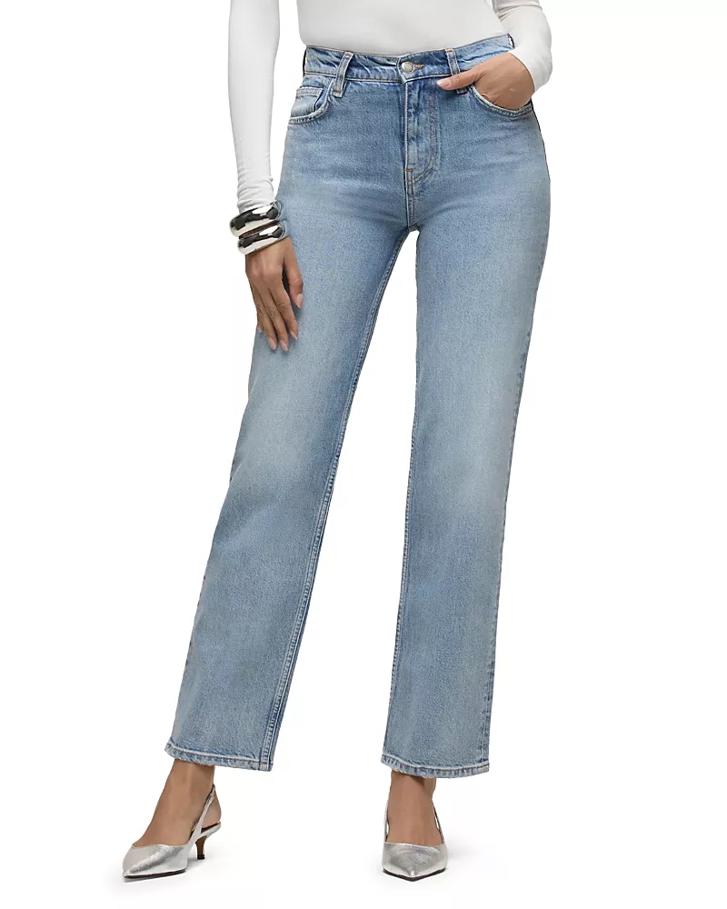Hudson High-Rise Straight Jeans in Spritzer