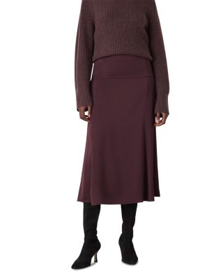 Midi Satin Bias Skirt