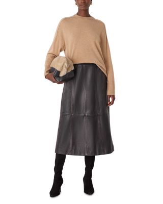 Cashmere Seam Detail Crew Knit Sweater