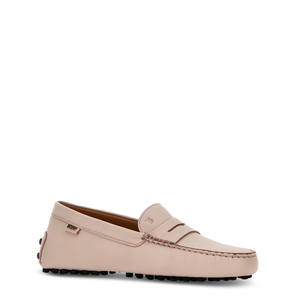 Tod's Women's Leather Moccasin Loafer Flats in Light/Pastel