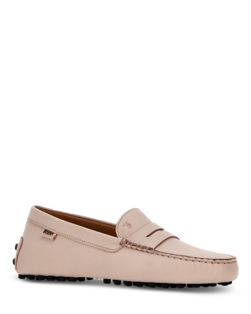 Tod's Women's Leather Moccasin Loafer Flats in Light/Pastel