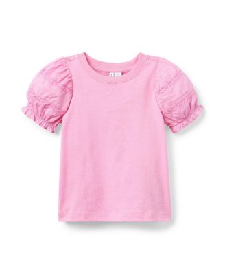 Girls' Lace Puff Sleeve Top - Baby, Little Kid, Big Kid