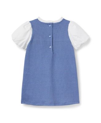  Girls' Houndstooth Puff Sleeve Dress - Baby, Little Kid, Big Kid