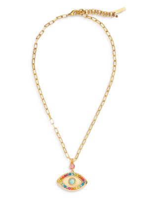 Signature Rainbow Evil Eye Pendant Necklace, 16"-18"