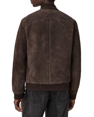 Stafford Relaxed Fit Suede Bomber Jacket