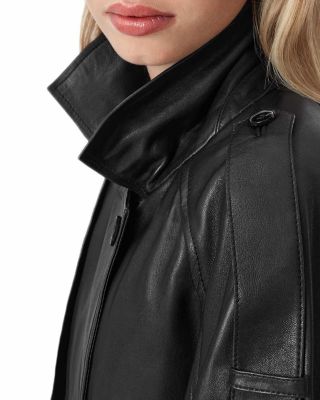 Reed Leather Trench Coat