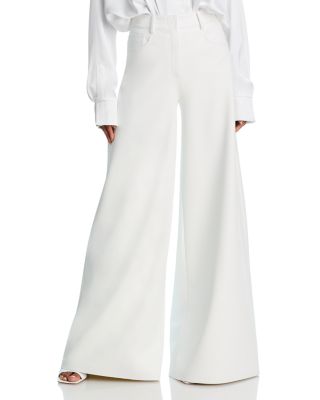 Elephant High Rise Faux Leather Jeans in Snow White