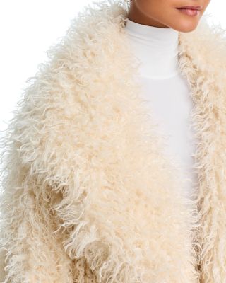 Single Breasted Faux Fur Coat