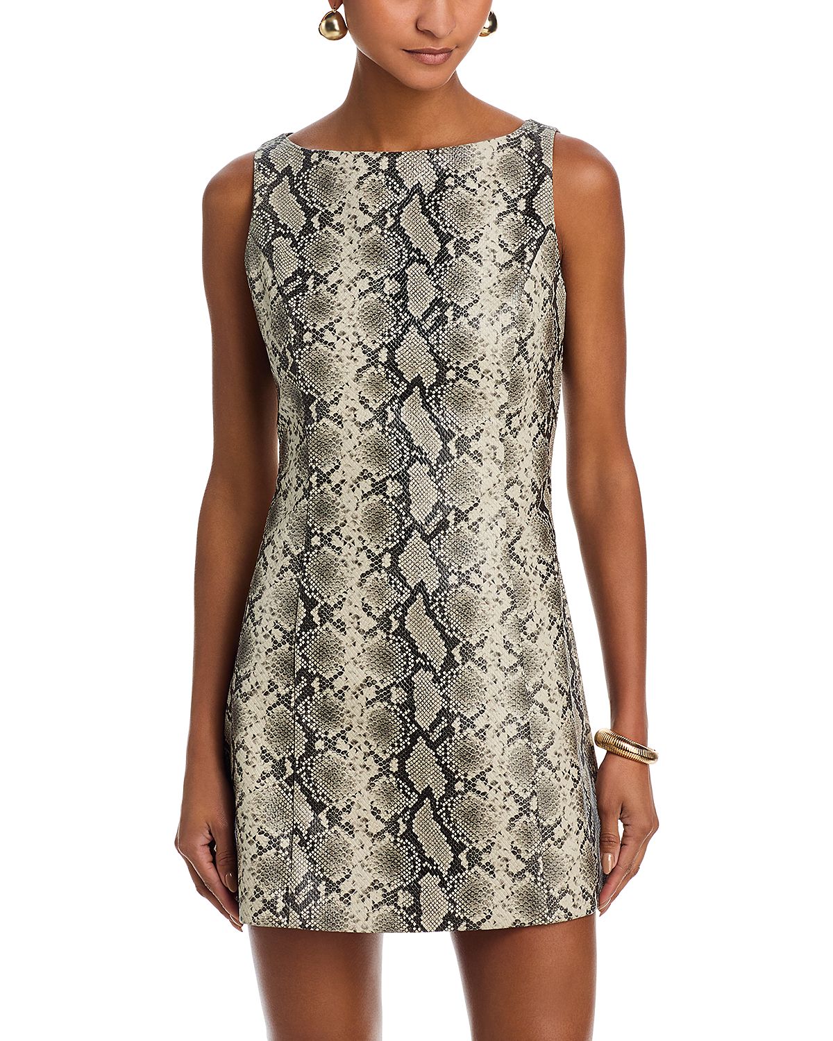 Line & Dot Python Faux Leather Mini Dress