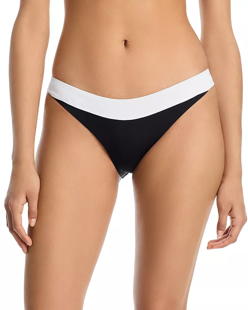 Aqua Color Blocked Basic Bikini Bottom - Exclusive
