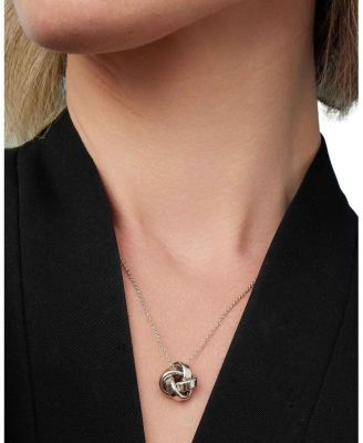  Sterling Silver Eternal Knot Pendant Necklace, 18"