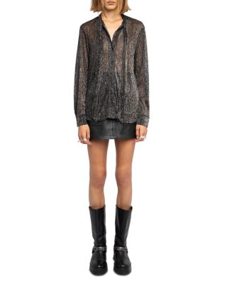 Tulba Shimmer Chiffon Shirt