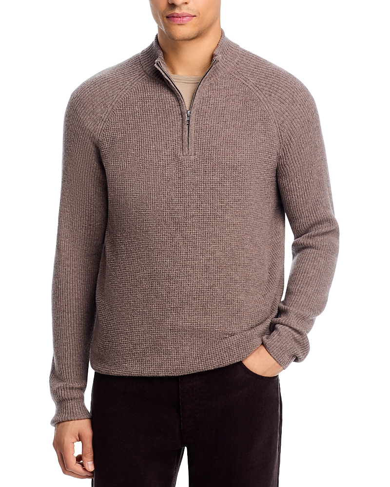 Rails Stark Merino Wool Quarter Zip Sweater In Brown