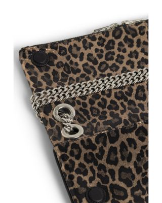 Rock II Metallic Leopard Print Leather Clutch